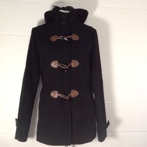 pea coat with toggle buttons
